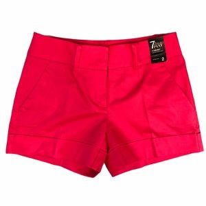 NY&CO Cuffed Shorts 7th Avenue Pink NWT Size 2